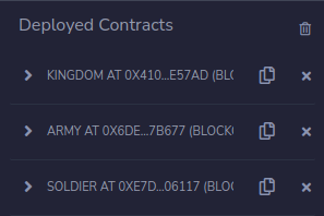 Deployed contracts Remix