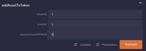 Master adds assets to his cookbok